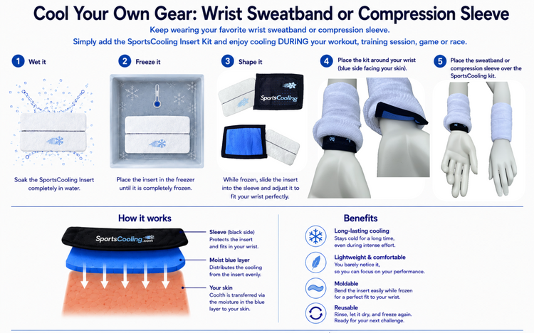 Cool Your Own Gear: WRIST SWEATBAND or ARM SLEEVE