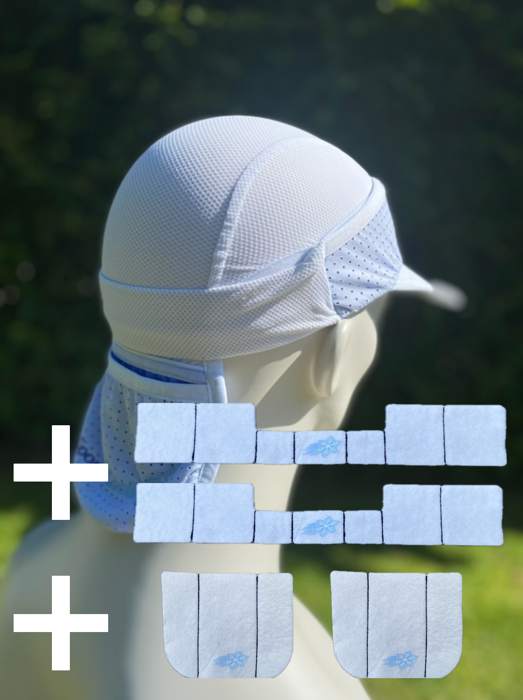 SportsCooling Cap + integrated neck-cooling + 4x insert 0ºC (32ºF)