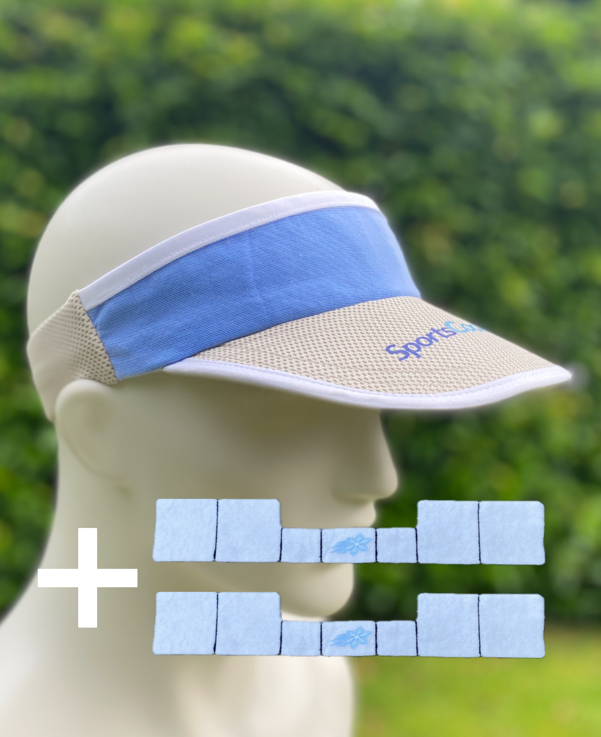 SportsCooling Sun-visor+ 2x inserts 0ºC (32ºF)