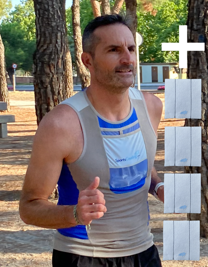 SportsCooling shirt (without arm-sleeves) + 4x insert 0ºC (32ºF)